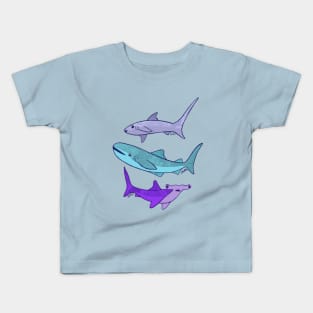 Watercolor Sharks Kids T-Shirt